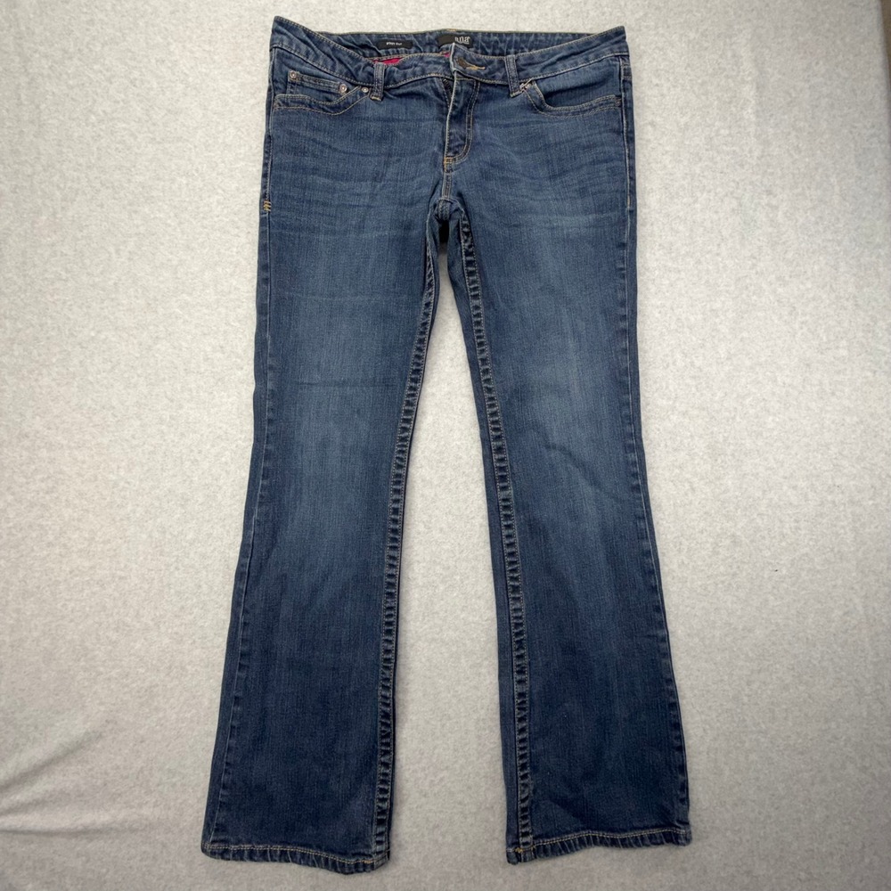 ana A New Approach Womens Boot Cut Jeans Dark Wash Blue Size 32/14 Stretch Denim